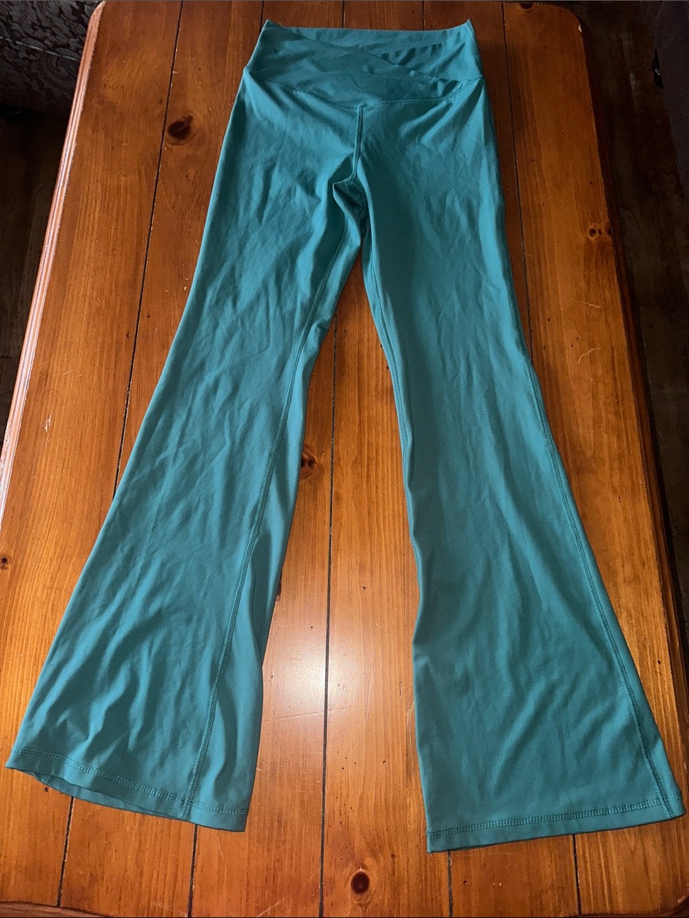 Yogalicious Teal Flared Yoga Leggings